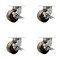 Service Caster 6'' Heavy Duty High Temp Phenolic Caster with Brakes and Swivel Locks, 4PK CRAN-SCC-KP92S630-PHRHT-SLB-BSL-4 - alternate 1